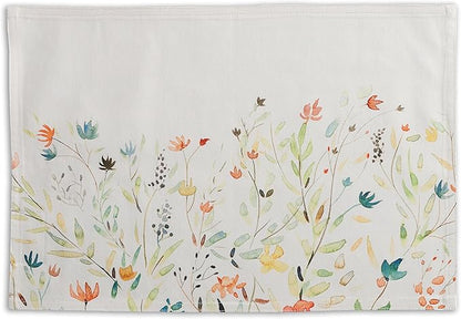 Maison d' Hermine Placemats Set of 2 100% Cotton Washable Cloth Place Mats, Reusable Table Mats for Kitchen Dining Decoration, Party, Wedding, Restaurant Spring/Summer (Colmar, 13" x 19")