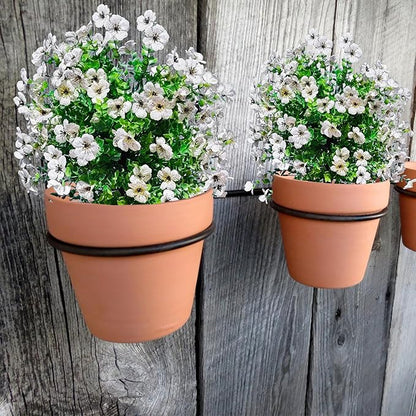 2 Pcs Artificial Boxwood Topiary Ball Trees 23" With Ground Spike, Weather Proof UV Resistant Faux Greenery Shrubs & Bushes for Porch, Garden, Front Yard Decor, Indoor/Outdoor Planters - White