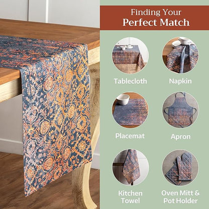 Maison d' Hermine Table Runner 100% Cotton Double Layer Table Runners 72 inches Long for Thanksgiving Christmas Decorations Home Kitchen Dining Party Wedding (Imperfection, 14.5" x 72")