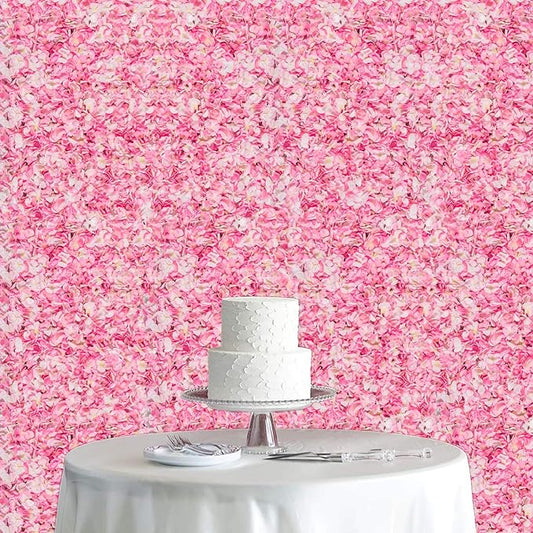 Flower Wall Panel Set, U'Artliens Artificial Wall Flower Backdrop 24x16 Inch 3D Silk Hydrangea Rose Floral Panel for Photo Background Home Party Wedding Backdrop Decoration (2pcs, Pink)