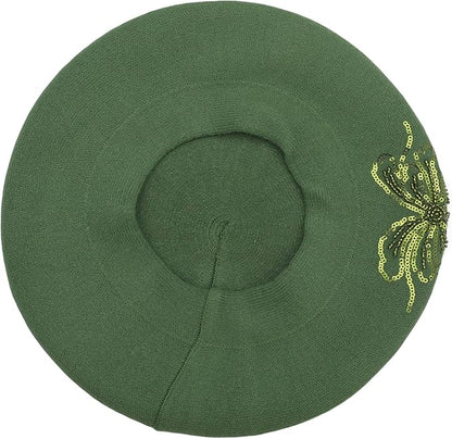 Winter Women French Beret Hat Kaschmir Solid Color Knitted Berets