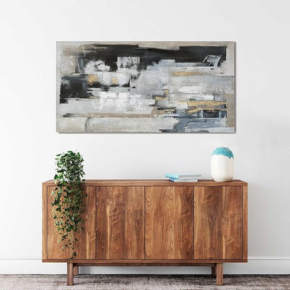 Suconvng Abstract Wall Art Ready To Hang Canvas Art Wall Decor Modern Fantasy Paintings Blue Grey Wall Art Prints Canvas Painting For Bathroom Abstract Wall Decor Bedroom Office Decoration 20"X40"