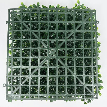 Sunnyglade 12 Pieces 10“x10“ Artificial Boxwood Panels Topiary Hedge Plant, Privacy Hedge Screen Sun Protected Suitable for Outdoor, Indoor, Garden, Fence, Backyard and Decor (10in x 10in)