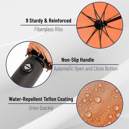Mr. Pen- Windproof Travel Umbrella, Automatic Umbrellas for Rain, Compact