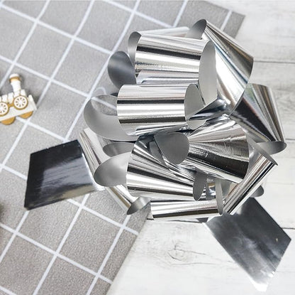 CT CRAFT LLC Gift Bows 22 PCS Set Multi Colored Assorted - Bow x 18 pcs + Kegg Roll x 4 pcs- Silver/Red/Rose Gold, Holiday Christmas Birthday Party Wrapping