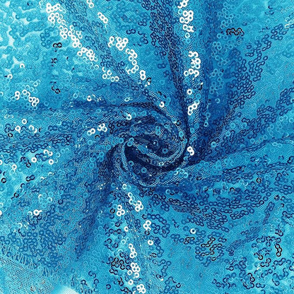 Turquoise Sequin Backdrop Curtain 4 Pieces 2FTx8FT Glitter Photography Backdrop for Party Wedding Birthday Christmas Decorations