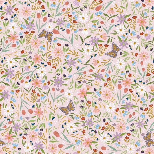 Jillson Roberts Bulk Gift Wrap, Everyday Gift Wrapping Supplies, Delicate Floral 1/2 Ream 417 feet x 30 inches