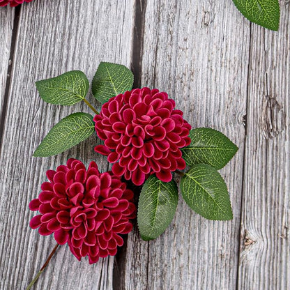 Artificial Flowers, 50pcs Artificial Rose for DIY Wedding Bouquets Centerpieces Arrangements, Hot Pink Dahlia Flowers with Stems for Bridal Shower Party Decoration