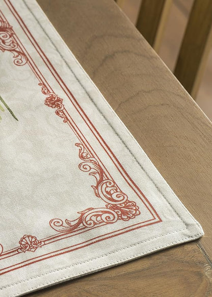 Maison d' Hermine Placemats Set of 4 100% Cotton Washable Cloth Place Mats, Reusable Table Mats for Kitchen Dining Decoration, Party, Wedding, Restaurant Spring/Summer (Campagne, 13" x 19")