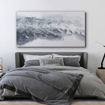 Large Canvas Wall Art Grey And White Abstract Wall Art for Living Room Artwork Decor for Dinning Room Bedroom Hotel Office Kitchen 30x60 In