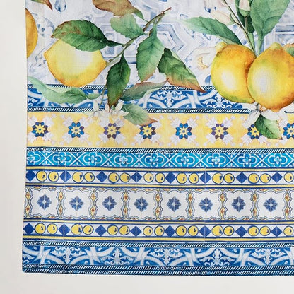 Maison d' Hermine Table Runner 100% Cotton Single Layer Table Runners 72 inches Long Decorative for Home Kitchen Dining Party Baby Shower Wedding Bridal Shower Spring Summer (Citrus, 14.50" x 72")