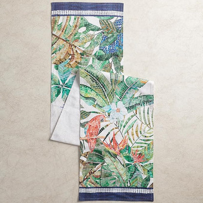 Maison d' Hermine Table Runner 100% Combed Cotton Premium 14.50 Inch x 72 Inch Decorative Runner Table Runners, Dining, Kitchen, Parties & Camping, Mosaic (Double Layer)