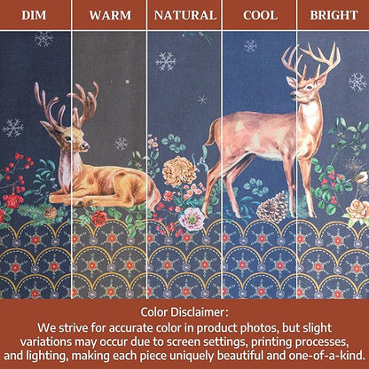 Maison d' Hermine Table Runner 100% Cotton Double Layer Table Runners 108 inches Long for Thanksgiving Christmas Decorations Home Kitchen Dining Party Wedding (Christmas Joy, 14.5" x 108")