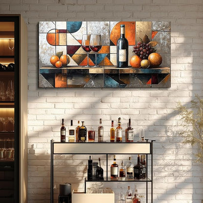 hyidecorart Large Wall Art For Kitchen Wall Decor For Living Room Dining Room Decorations Wine Glass Fruit Painting Still Life Canvas Prints Artwork Bar Restaurant Posters Home Decor Ready to Hang