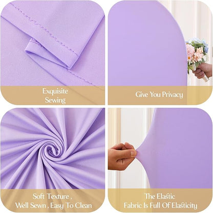 Rainbow Arch Backdrop Cover 6FT 5FT 4FT Stretchy Wedding Arch Covers Set of 3 Spandex Fitted Pink Blue Lavender Fabric Backdrop Cover for Party Baby Shower Birthday Decoration