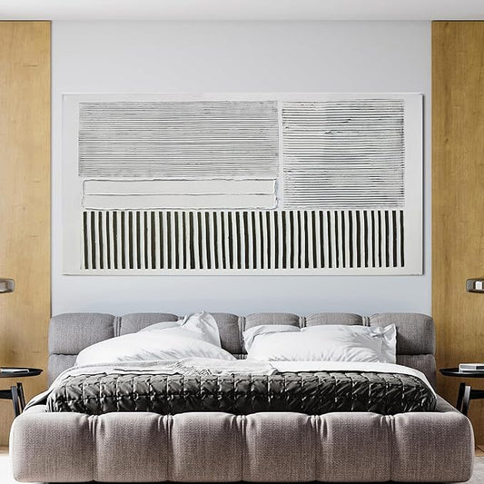 Canvas Wall Art Decor Oversize Canvas Wall Art For Living Room Black and White Wall Art Decor Artwork for Walls Modern Abstract Wall Art Prints Large Art Work For Walls Home Office Wall Decor 39" x 78"