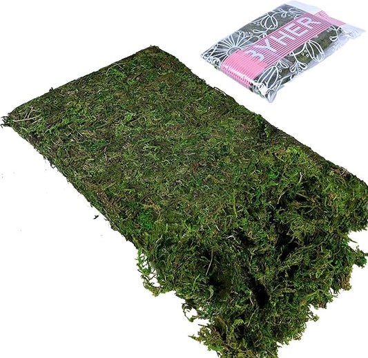 BYHER Artificial Moss Fake Green Grass for Centerpieces Home Kitchen Garden Decor (3.5OZ, Fresh)