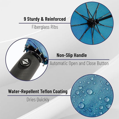 Mr. Pen- Windproof Travel Umbrella, Automatic Umbrellas for Rain, Compact