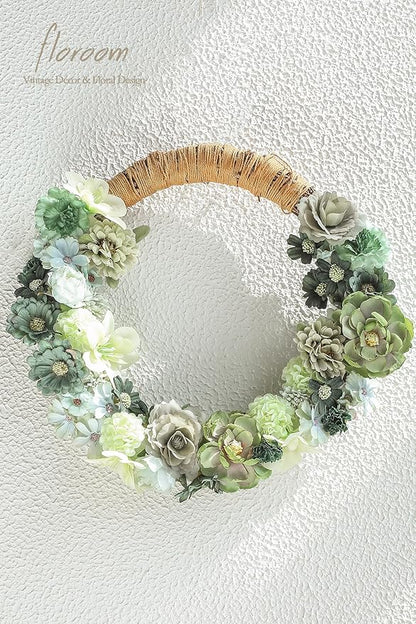 Floroom Mini Artificial Flower Heads Sage & Olive Green Fake Peony Daisy Rose Multicolor Small Faux Silk Flower Heads for Cake Craft Garland Wedding Party Graduation Cap DIY Home Decoration, 0.8"-3.6"