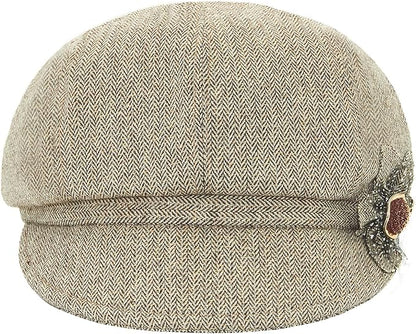 Women Retro Classic Visor Newsboy Cabbie Cap Beret Hats with Flower Buckle for Woman Ladies