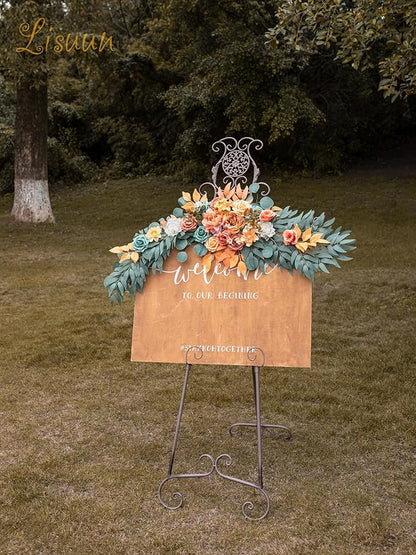 Wedding Arch Flowers, Artificial Flowers for Decoration, Large Flower Swag for Boho Styles Wedding Ceremony Floral Decor - Pack of 2