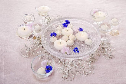 Bolsius Unscented 1.75" Floating Candles – Set of 160 White Floating Candles – Cute and Elegant Burning Candles – Candles with Nice and Smooth Flame – Party Accessories