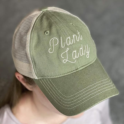 Plant Lady Hat - Olive & Khaki, Perfect Garden & Plant Lover Gifts for Women