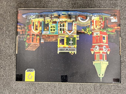 Venice Main Street Building Set for Adults, 2155 PCS City House Building Block Kit with Light Flower Shop Pizzeria, Christmas Home Decor Architecture Model Gift for Women Men Teen Girl 10+