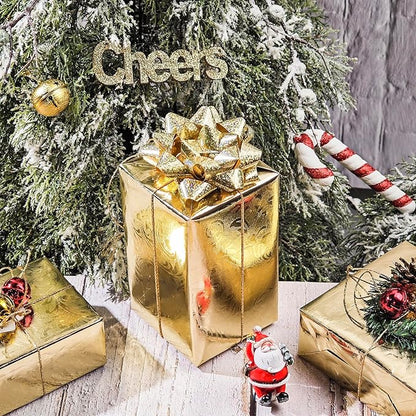 LeZakaa 3D Embossed Floral Foil Gold Wrapping Paper, Vintage Flower Metallic Foil for Birthday Christmas Party Holiday Gift Wrap, for DIY Crafts Scrapbook, Large Roll 30 inch x 32.8 Ft(Gold)