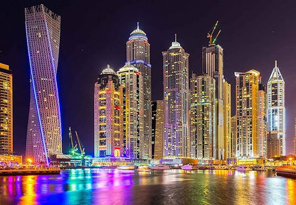 Mural Wallpaper Large City Night View Wall Mural for Bedroom Living Room TV Background Sofa Wall（Not Peel and Stick）