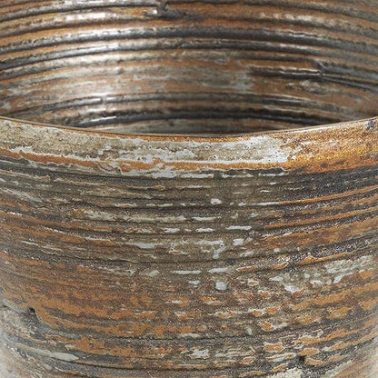 Deco 79 Bamboo Wood Decorative Vase Antique Inspired Pot Centerpiece Vase, Vase for Home Decoration 8" x 8" x 18", Brown