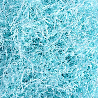Uptotop 2 LB Crinkle Cut Paper Shred Filler for Gift Wrapping Basket Filling, Birthday, Christmas, Thanksgiving, Wedding, Mother's Day, Blue