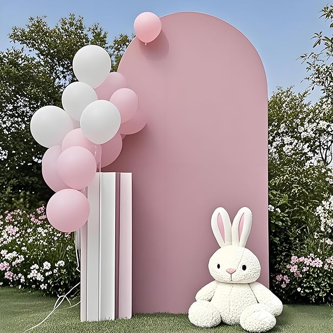 Dusty Rose Wedding Arch Cover 6FT, Dusty Rose Spandex Arch Backdrop Cover, Chiara Backdrop Cover for Festivals Birthday Party Banquet Ceremony Decor