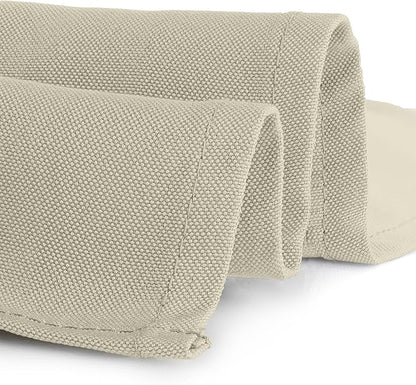 Gee Di Moda Rectangle Tablecloth - 90 x 156 Inch Ivory Table Cloth for 8 Foot Table with Floor-Length Drop - Heavy Duty Washable Fabric - 8 Ft Buffet Table, Holiday Party, Wedding & Baby Shower