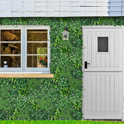 Grass Wall, Artificial Boxwood Panels 20"x20"(16pcs), Privacy Hedge Fence Screen with UV Protection, Greenery Backdrop for Indoor Home Wedding Decor and Outdoor Garden Backyard