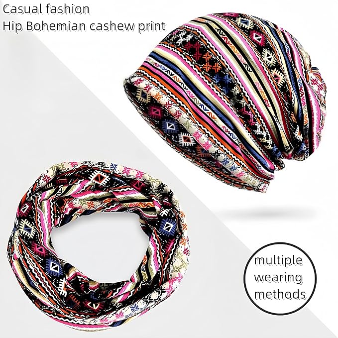 Women's Slouchy Beanie Hat Chemo Caps Cancer Headwear Hats Turban Baggy Sleeping Cap Boho Hats