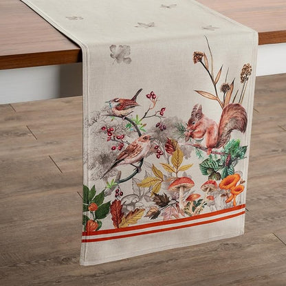 Maison d' Hermine Table Runner 100% Cotton Double Layer Table Runners 72 inches Long for Thanksgiving Christmas Decorations Home Kitchen Dining Party Wedding (Recolte, 14.5" x 72")