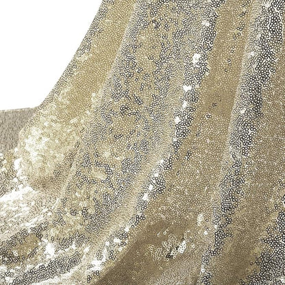 Champagne Gold Sequin Backdrop Curtain 10FTx10FT 1 Panel, Stage Sparkly Photography Background Drapes for Wedding Birthday Bridal Party Sparkle Background Party Decor