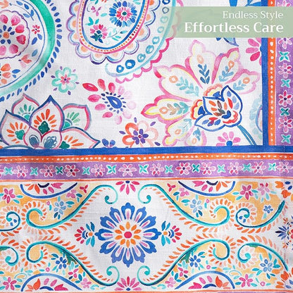Maison d' Hermine Table Runner 100% Cotton Single Layer Table Runners 72 inches Long Decorative for Home Kitchen Dining Party Wedding Bridal Shower Spring Summer (Indian Floral, 14.50" x 72")