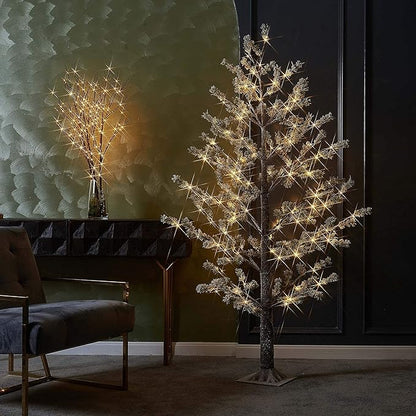 LITBLOOM Lighted Brown Willow Branches 30IN 150 LED Plug in with Timer and Dimmer Tree Branch Lights with Warm White Lights for Holiday Christmas Home Decoration