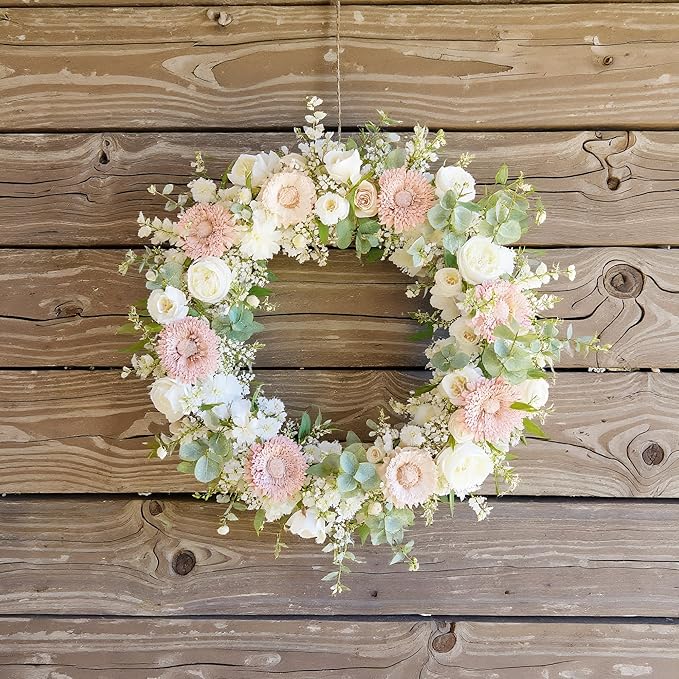 Kimura's Cabin 5Pcs Fake Sunflowers Flowers Artificial Silk Chrysanthemum Long Stems Faux Sunflower Bouquet for Wedding Home Garden Birthday Party Indoor Decor(Lotus Root Powder)