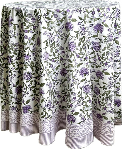 ATOSII Cotton Tablecloth Mahoka 90" Inches Round