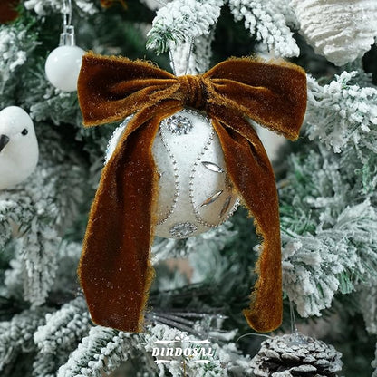 Brown Velvet Ribbon 1.5 inch Dark Brown Frayed Velvet Ribbon Brown Raw Edge Ribbon for Wreaths, Christmas Tree Decoration, Flower Bouquet, Gift Wrapping, Bows Making, Wedding Decor-3 Yards