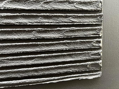 Hand-Painted 24x48 inch Black Abstract Wall Decoration Oil Painting Thick Texture Minimalist Art Home Wall Decoration Painting