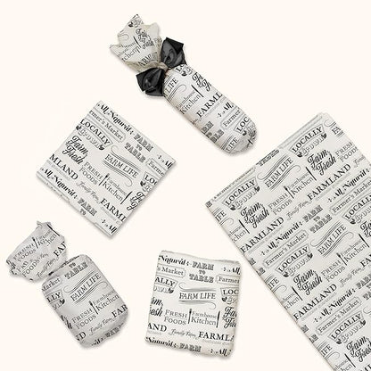 Farmer's Market Printed Tissue Paper for Gift Bags or Boxes and Wrapping - Bulk Decorative Art Tissue Paper for Packaging and Gifting | 24 Sheets 20" x 30"