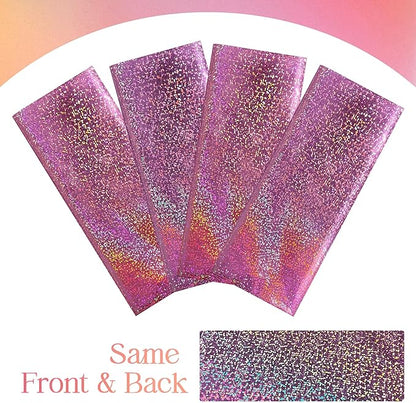 4 Pcs Pink Holographic Plastic Tablecloths Laser Table Covers 40" x 108" Foil Disposable Table Cloths for Themed Birthday Party Wedding Christmas Holiday Party Decorations