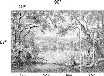 Eierme-The Ancient Scenery of Charming lagoons in Luzon Island Mural Wallpaper Peel and Stick 90" x 67"