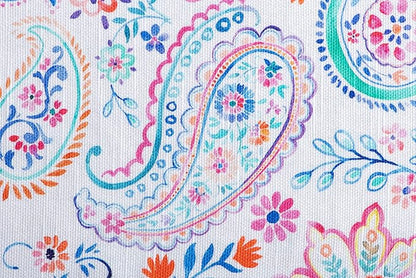 Maison d' Hermine Placemats Set of 4 100% Cotton Washable Cloth Place Mats, Reusable Table Mats for Kitchen Dining Decoration, Party, Wedding, Restaurant Spring/Summer (Indian Floral, 13" x 19")