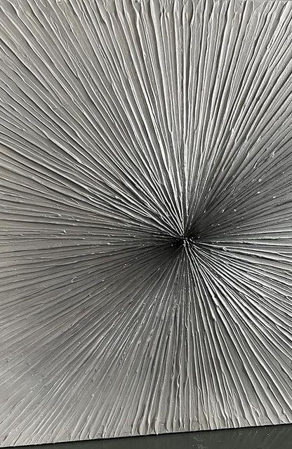 3D Abstract Art Oil Paintings on Canvas Texture Silver Gray Color Abstract Artwork Modern Home Decor Canvas Wall Art Ready to Hang for Living Room Bedroom 30x30inch