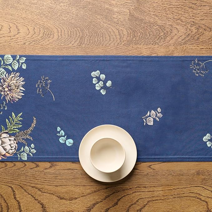 Maison d' Hermine Tablerunner 100% Combed Cotton Premium 14.50 Inch x 72 Inch Decorative Table Runner Table Runners, Dining, Buffet Party & Wedding, Artichoke (Double Layer)